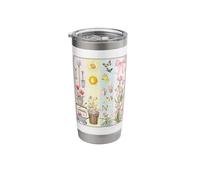 Spring Garden Tools Flowers Butterflies Sunshine Stainless Steel Insulated Tumbler