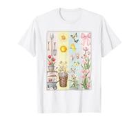 Spring Garden Tools Flowers Butterflies Sunshine T-Shirt