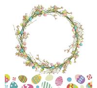 Spring Garland - 5ft Artificial Egg Spring Decorations - Easter Garland Decor - for Garden Indoor Thanksgiving Holiday Party Home Room Dormitory Vacation Photo Window Porch