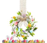 Spring Garland - Artificial Flower Garland, Accent to at the Front Door, Colorful Eggs and Eucalyptus Leaves, Festival Celebration Festive Collection' Entrance Finest