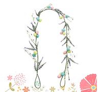 Spring Garland for Mantle,5ft Artificial Egg Spring Home Decor,Easter Decorations Indoor - for Garden Indoor Thanksgiving Holiday Party Home Room Dormitory Vacation Photo Window Porch