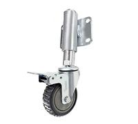 Spring Gate Wheels, Heavy-duty Shock Absorber Rotating Caster, Height Adjustable 30/60mm, Nylon Wear-resistant Silent Industrial Wheel (ø100mm)
