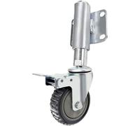 Spring Gate Wheels, Heavy-duty Shock Absorber Rotating Caster, Height Adjustable 30/60mm, Nylon Wear-resistant Silent Industrial Wheel （ø100mm）