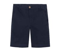 Spring&Gege Boys' Cotton Twill Flat Front Uniform Stretch Chino Shorts, Navy Blue, 11-12 Years