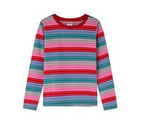 Spring&Gege Boys' Short Sleeve Striped Crew Neck T-Shirt, Multi Rainbow Stripe, 11-12 Years