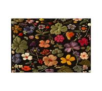 Spring Geranium Flower Jigsaw Puzzles for Adults 300 Piece, Knitting Theme Florals Wooden Puzzles, Fun Vintage Printed Decorations for Party