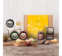 Spring Gift Box - Cheese, Chutney and Biscuits Selection | Award Winning Cheeses, Red Onion Chutney & Biscuits for Cheese | Luxury Cheese Hamper by The Cheshire Cheese Company