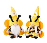 Spring Gnomes Decorations For Home,2Pcs Bee Gnomes with Cute Bee Striped Ornament Bee Festival Decoration Supplies Bee Gift Christmas Decorations