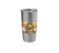 Spring Gnomes with Honeycomb Hat Daisy Flowers Honey Bees Stainless Steel Insulated Tumbler