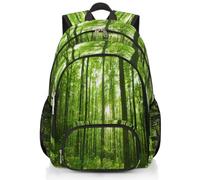 Spring Green Forest Backpack Large Capacity School Bookbag Rucksack, Backpack Hiking Travel Casual Laptop Daypack for Kids Boys Girls Men Women