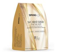 SPRING H2O 24 carat Gold Facial Kit 50 gm| 2 in 1 Formula Brightening+Repair | Enriched with Organic Activated Charcoal & Aloevera Powder| Simple 5 Step