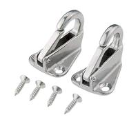 Spring Hanger Wall Hooks - Marine Stainless Steel Security Kit, Silver Rust Resistant Two Piece Pair Secure Screw Installation | Reliable Hardware Accessories for Kitchen, Bathroom,