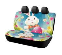 Spring Happy Easter Holiday Car Seat Cover Back Universal Auto Bench Rear Seat Protector Covers Non-Slip Automotive Interior Covers Fit Most Cars, SUV, Vans, Trucks Seats Cover for Car Accessories