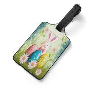 Spring Happy Easter Holiday Luggage Tags for Suitcases, Luggage Tag Travel Essentials, Suitcase Tags with Address Card for Travel Bag Suitcase