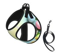 Spring Happy Easter Holiday Print Reflective No Choke Pet Vest Harness,Adjustable Soft Padded Dog Harness With Easy Control Handle