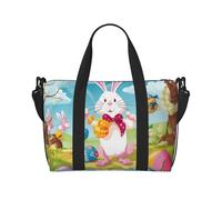 Spring Happy Festival Holiday Print Travel Duffel Bag, Lightweight Water-Resistant Weekender Spacious Gym & Travel Bag for Men, Women & Teens