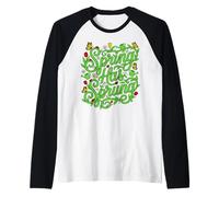 Spring Has Sprung Floral Hand Lettering Garden Flowers Art Raglan Baseball Tee