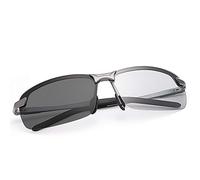 Spring Hinge Photochromic Polarized Sunglasses for Men and Women Al-Mg Metal Frame Sports Driving Glasses UV400 Protection Eyeglasses Anti Glare Eye Fatigue Golf Fishing Cycling Ultra-light Eyewear