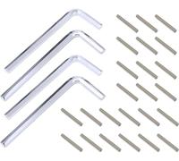 Spring Hinge Tension Pin Metal Dowel Pegs Shelf Support Replacement Kit for Self Closing Door Hinges Garage Door Closer Hinge (24x Shelf Pins and 4X Hex Wrenches)