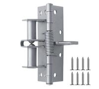 Spring Hinges Self Closing Door Spring Hinge Heavy Duty Hinges for Doors Self Closing Gate Hinges for Hotels Dorms Apartments Old(Silver)