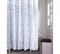 spring Home Romance Lace Fabric Shower Curtain with an Attached Valance, 70 X 72 Long