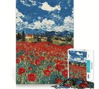 Spring House Amongst Poppy Field Adults Puzzles 1000 Piece Jigsaws Reason Skill Toy Slow Enjoy Exact Cut Art Collection Piece 38x26cm