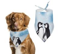 Spring I Love Penguins Dog Bandanas Triangle Holiday Pet Neck Scarf Soft Adjustable Bib Handkerchief Accessories Washable Durable Fabric for Pet Puppy Cats Large Dog