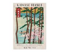 Spring In Arashiyama Japanese Woodblock Print, Modern Poster Japan Wall Art Exhibition Ukiyo-E Home Decor, Archival Matte, A2 (Print Only) - 59.4x42cm