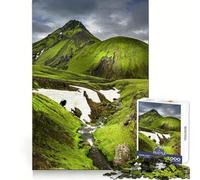 Spring in Iceland 1000 Piece Jigsaw Puzzles for Adults Teenagers Brain Game Mind Calm Exact Cut 38x26cm