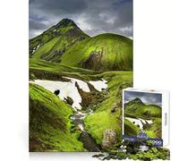 Spring in Iceland 1000 Piece Jigsaw Puzzles for Adults Teenagers Brain Game Mind Calm Exact Cut 38x52cm