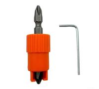 Spring-Integrated Screwdriver for Secure Screw Engagement Before Driving Especially Useful in Overhead or Inverted Positions (Orange)