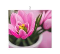 Spring is in The Air Print Absorbent Dish Drying Mat Kitchen Counter Foldable Reusable Coffee Bar Utensil Pad