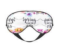 Spring is in The Air Printing Double Side Soft Eye Mask Reversible Design, Adjustable for Snug Fit, Blocks Light Eye Mask