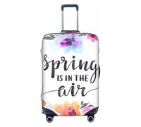 Spring is in The Air Printing Large Suitcase Cover, Elastic Suitcase Cover with Zipper, Protects Luggage During Travel