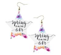 Spring is in The Air Women's Fashion Earrings, Celestial Dangle Earrings, Star Shape Jewelry for a Versatile