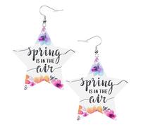 Spring is in The Air Women's Fashion Earrings, Celestial Dangle Earrings, Star Shape Jewelry for a Versatile