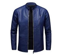 Spring Jacket Men, Men's Fashion Stand Collar Slim Fit Casual Jacket Outerwear for Motorcycle Riding and Daily Wear