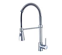 Spring Kitchen Faucet Kitchen Sink Faucet All Copper Hot and Cold Water Mixer High- Single-Handle Chrome-Plated Single-Joint Rotatable