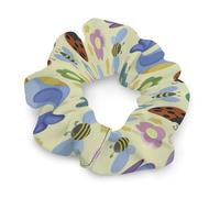 Spring Ladybugs Bees Birds Hair Scrunchies for Women Elastic Hair Bands Soft Hair Ties for Styling Gift Christmas Valentine's Day