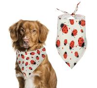 Spring Ladybugs Pattern Dog Bandanas Triangle Holiday Pet Neck Scarf Soft Adjustable Bib Handkerchief Accessories Washable Durable Fabric for Pet Puppy Cats Large Dog