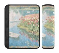 Spring Lake Flowers 2 Pack car Shoulder Strap pad, Release Stress to Your Neck and Shoulders, Shoulder pad for Truck