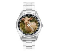 Spring Lamb Men’s Watch Analog Quartz Wristwatch Stainless Steel Business for Office