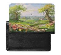 Spring Landscape Passport Holder Vaccine Card Holder Travel Document Organizer Credit Card Organizer for Women/Men
