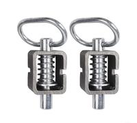 Spring Latch Assembly for Trailer Gate - Heavy-Duty Weld-On 5/8" Steel Spring Lock with Plain Tube, Compatible with Dump, Ramp, and Camper Trailers (2-Pack or 4-Pack)(2PCS)