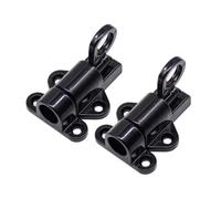 Spring Latch Push Pull Lock Constructed from Aluminum Alloy for Cabinet and Garden Doors, Featuring a Sturdy mounting Base and Integrated Spring (Black)