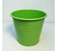 spring life 13CM METAL TIN HERB FLOWER POT PLANTER WEDDING SWEET TREE (lime green)