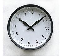 Spring life Vintage Retro Railway Office School Factory Style Wall Clock 25CM in 2 colours (Black)