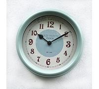 spring life Vintage Retro Style Round Wall Clock Kitchen American Diner 24cm