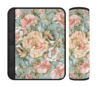 Spring Light Pastel Color Flower Floral 2 Pack car seat Protector More Comfort Driving for Van Protector para cinturón de carro
