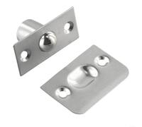 Spring Loaded Ball Catch Latch for Wooden Cabinet Doors, Invisible Design, Copper and Stainless Steel Material, Includes Screws